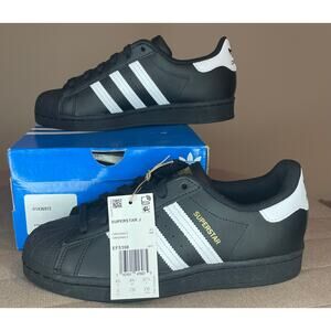 Copied - Adidas Superstar (shell toe) black/white size 5Y